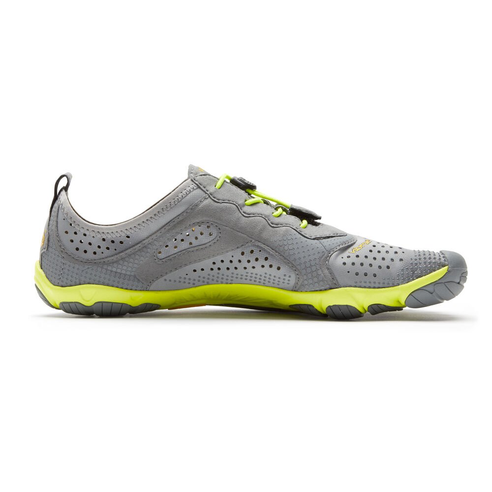 Vibram Five Fingers Mens Hiking Shoes - Grey/Green - V-Run - 42309-IFHX